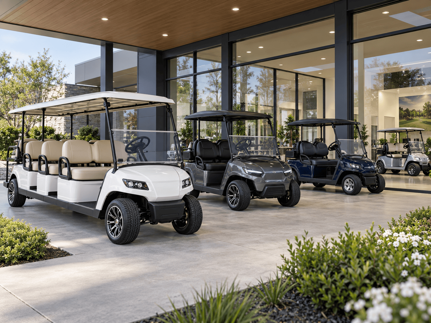 Golf carts for commercial fleets