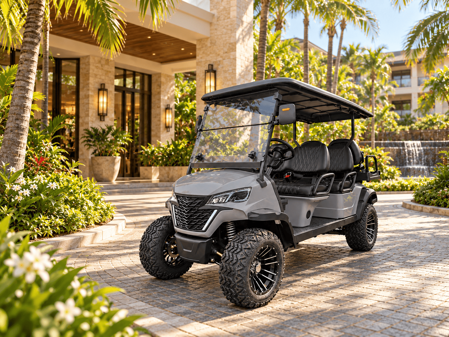 Golf carts for resorts and hotels