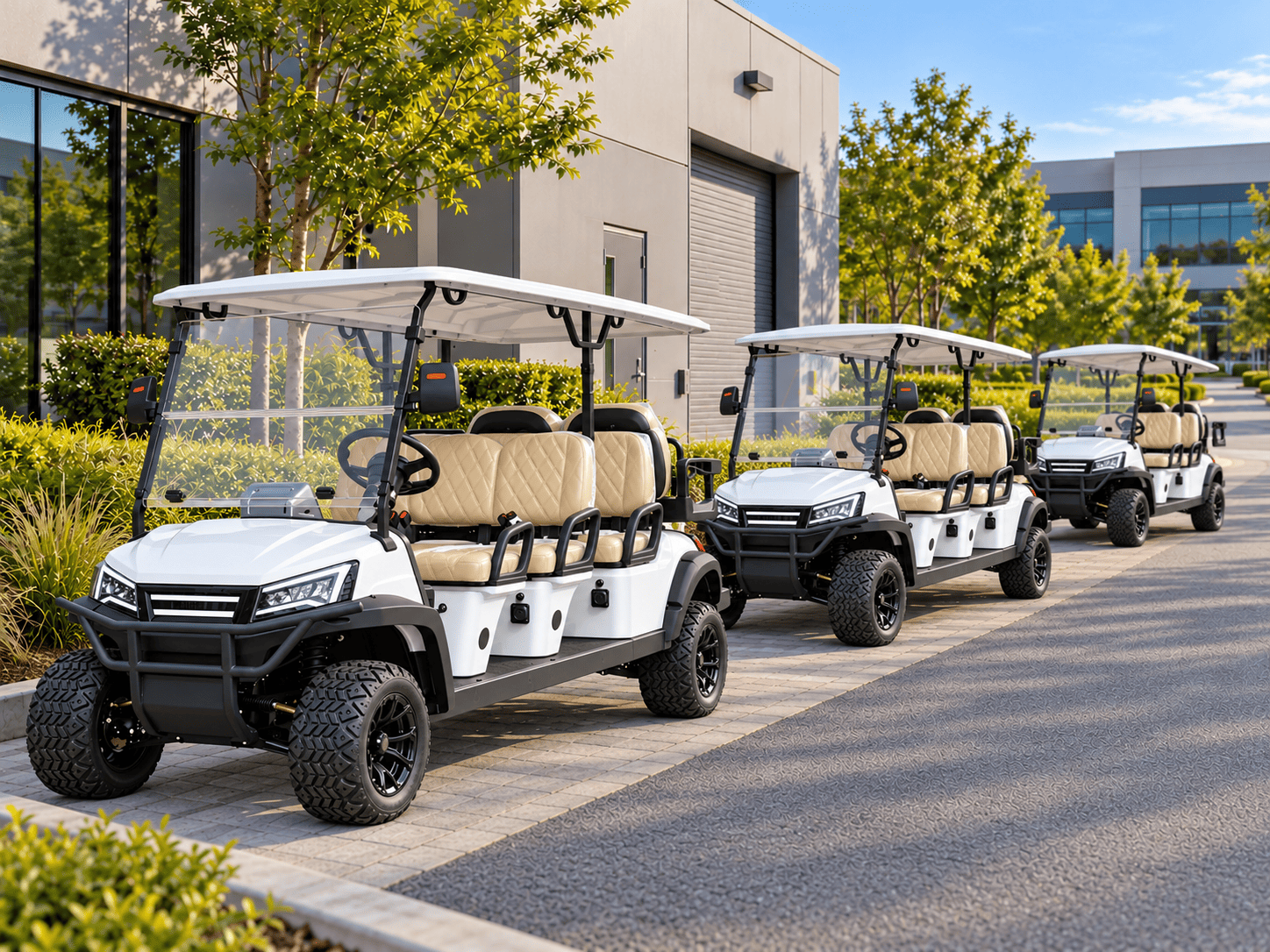 Golf carts for property and site transport